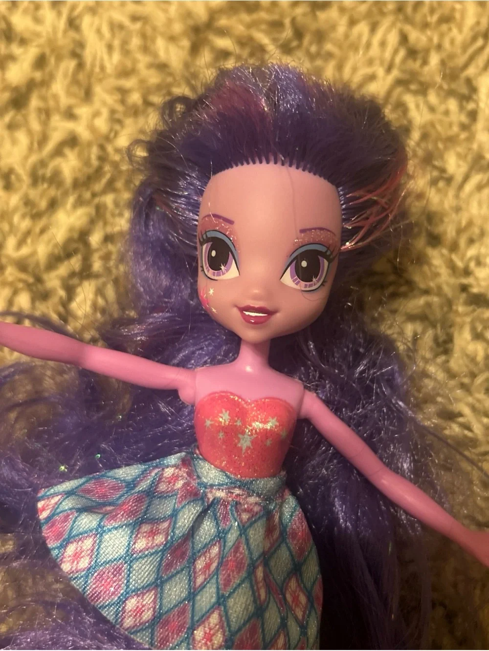 My Little Pony Equestria Girls Rainbow Rocks Doll Dings Talks Twilight Sparkle.